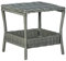 vidaXL Gartentisch Beistelltisch Couchtisch Balkontisch Terrassentisch Gartenmöbel Tisch Rattantisch Hellgrau 45x45x46,5cm Poly Rattan