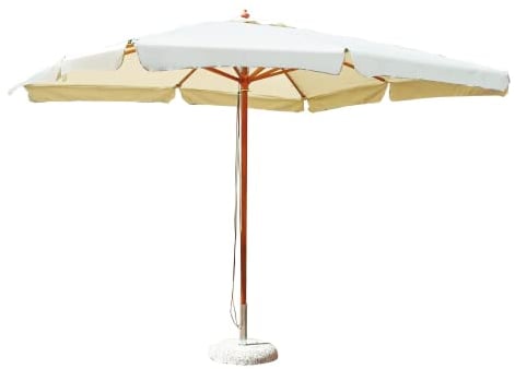 Tomaino - Ombrellone 3x3 da Giardino In Legno Con Palo Centrale - Ripara Dal Sole e Dai Raggi UV, Crea Zone Ombra Per Esterno - Telo Antivento