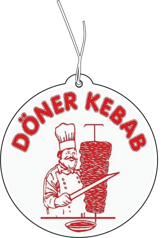 2x Duftbaum Döner Kebab, Duftbaum Auto lustig Döner, Auto Duftspender, Duftbaum Auto tuning car air freshener, Duftanhänger Auto, Duftbaum Set Auto