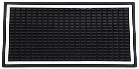 RSTYS Lot de 2 tapis de bar - 30 x 15 cm - Noir - Tapis de séchage épais et durable - Tapis de bar pour bar, restaurant, comptoir à domicile