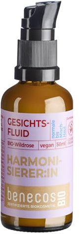BenecosBIO Face Fluid Organic Wild Rose Harmoniser: IN - Vegan Dermatologically Tested