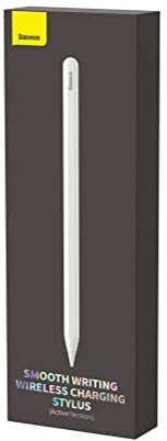 Baseus Tablet Tool Active Stylus Pen Wireless Charging with LED Indicator Active Replaceable Tip for iPad, White