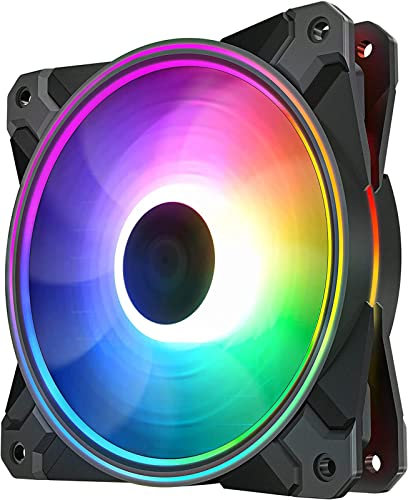 Ventilador LED RGB de colores para PC Case 120 mm – Conector Molex – Silencioso flujo de aire elevado para refrigeración de escritorio