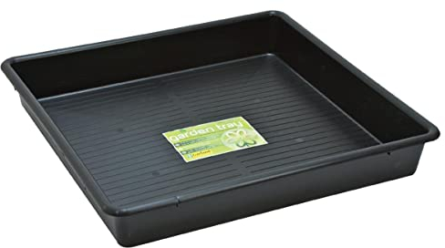 Muddy Hands Heavy Duty Square Multi Purpose Black Plastic Garden Tray - 32 Litre - (Length: 60cm x Width: 60cm x Height: 12cm)