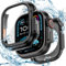 Goton - Custodia impermeabile 2 in 1 per Apple Watch Series 10 9 8 7 SE2 SE 6 5 4 Ultra 2 Ultra 46 mm 42 mm 45 mm 44 mm 41 mm 40 mm 49 mm, paraurti in policarbonato rigido a 360° con pellicola