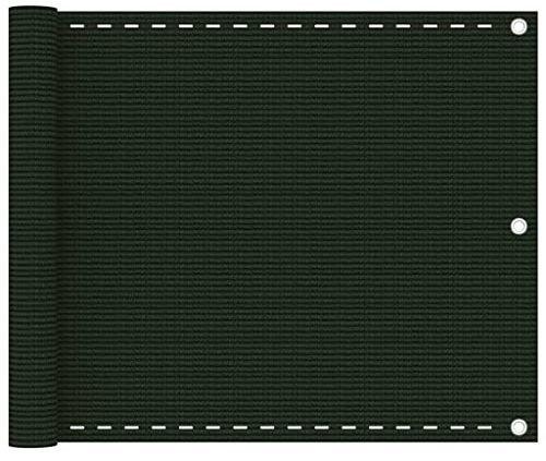 PURADAY Toldo para Balcón 75x300 cm Toldos Exterior Terraza Toldos Vela Rectangulares Malla para Balcon Toldo para Balcon Privacidad Toldo Balcon Exterior Toldo Lateral Exterior HDPE Verde Oscuro