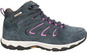 Mountain Warehouse Aspect Womens Waterproof Boots - Durable Ladies Hiking Shoes, Synthetic Upper, Mesh Lined Footwear, Cushioned Footbed - Best for Camping, Travelling Dark Blue Womens Shoe Size 7 UK