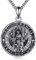 YFN Heiliger Francis Halskette Sterling Silber Religiöse Beschützer Anhänger St Francis Schmuck Heilige Franziskus Geschenke für Damen Herren