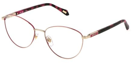 Just Cavalli VJC056 0SN9 Oro Chiaro C/Parti Colorate Lucido Eyewear Woman Metal, Butterfly, 54