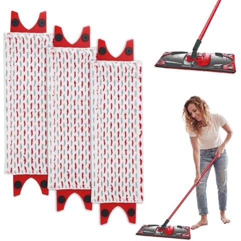3 Piezas Recambio Fregona para Vileda Mopa Microfibra Kit, para Vileda Ultramax/UltraMax Plus/Easy Wring UltraMax 2 en 1 Recambio, para Limpia tu Piso, Polvo Manchas Sucias