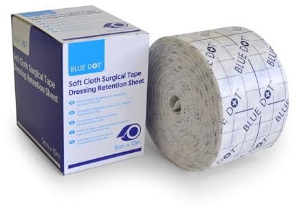 Blue Dot Soft Cloth Surgical Tape, 10 Meter Length x 5 cm Width