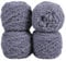 Uiopa Flauschige Wolle Garn Dunkelgrau, 400g(4 x 100g, 4 x 80m) Plüschwolle zum Stricken 3 Stränge Fransengarn, Handstrickgarn Weiche Häkelwolle zum Decken Schals Mützen DIY-Projekte