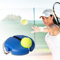 MFCGHXR Tennistrainer, Rebound-Bälle, Tennis-Trainingsgerät mit Seil und Anti-Rutsch-Trainer, Baseboard, Anti-Verhedderungs-Saiten, Tennis-Übungsausrüstung, für Erwachsene, Solo-Training, Kinder,
