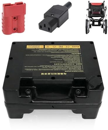 WILLQ Lithium Battery Electric Wheelchair Battery 24V 40Ah 35Ah 30Ah 25Ah 20Ah Rechargeable Lithium Ion Battery for 100W 500W 150W Electric Wheelchair Motor,24V35Ah
