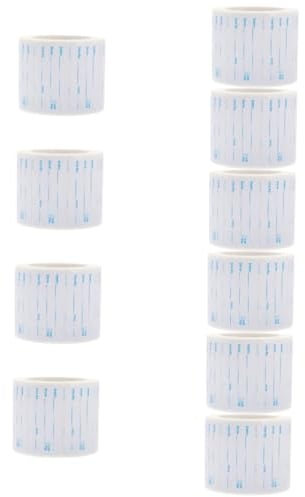 SEWACC 10rollos Etiquetas Adhesivas De Fecha Para Alimentos Resistente y Removible Para Frascos y Contenedores Uso Cocina y Organización De Alimentos