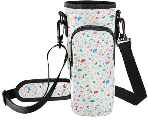 FRODOTGV Umbrellas Water Bottle Holder Carrier 40oz Hiking Bottle Carrier Drink Carrier with Shoulder Strap