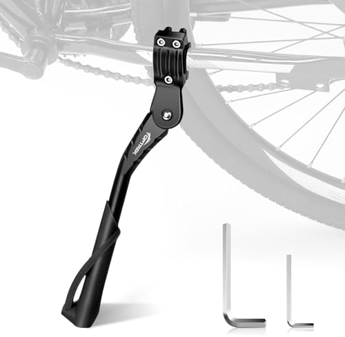 toptrek Fahrradständer, 24-29 Zoll Höheverstellbar Aluminiumlegierung Fahrrad Ständer bis 35 kg Traglast, rutschfest Seitenständer, Fahrradständer für Mountainbike, E-Bike, Trekking, Rennrad