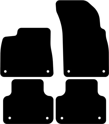 Kovvar Fußmatten passend für Audi Q7 4M 2015-2025 Passend zur Ausführung: 5 Sitzer | Hintere Matten mit Befestigungen | Qualität: Comfort