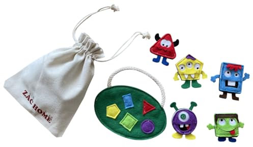 Square, Rectangle, Circle, Triangle, Pentagon 5 Shapes Finger Puppet – Fun and Educational Toy for Toddlers and Preschoolers