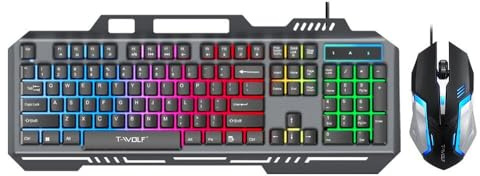 SHUAIGUO Thunder Wolf TF-600 keyboard and mouse set metal iron plate notebook desktop computer office game keyboard mouse Thunderwolf TF-600 suit