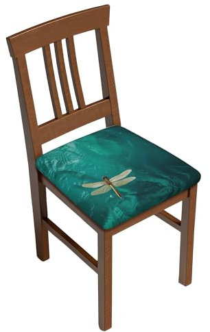Stuhlsitzbezug 2er Set, Dragonfly Flight Stuhlsitzbezüge Abnehmbare Sitzbezüge der Stühle für Büro, Wohnzimmer, Küche