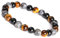 Unique Gems Chakra Buddha Naturstein Damen Perlenarmband Edelsteine Labradorit Tigerauge 8mm Energiearmband Juweliers Qualität (Labradorit, Tigerauge)