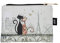 Petite Pochette ou Bien Porte-Monnaie avec Un Zip - Matiere Plastique imprimé - Motif Chats Amoureux à coté de la Tour Eiffel de Paris - Dimension 14CM*10CM