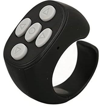 Fernbedienungs Seitenwender, Intelligente Bluetooth Fernbedienung für, Remote Scrolling Ring für Kamera, Videoaufzeichnungsfernbedienung für Tablets, Lesen, Fotografieren (Black)