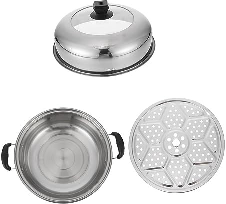 PHENOFICE 1satz Praktischer -dampfgarer Mit Doppelter Multifunktionaler Topf Für Induktionsherde Gasherde Und Andere Kochstellen Einfach Zu Bedienen Reinigen