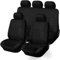 YoQIK Auto Set Coprisedili per Fiat Punto Grande Punto Qubo Ritmo Sedici Stilo Tempra Tipo,Anteriori Posteriori Copri-Sedile Completo Impermeabile Comfort Accessori Interno,Black-2
