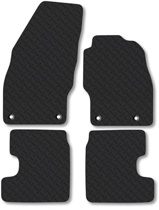 Vauxhall Adam (2013-2019) 5mm Rubber Car Mats | Heavy Duty Rubber Tailored Fit Floor Mats Full Coverage Durable Waterproof Accessories Easy Clean Anti Slip Made in the UK