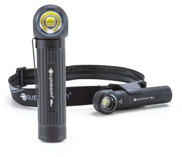 Suprabeam M6xr Multilampe - Wechselakku, kompakte Stirn & -Taschenlampe, 2000 Lumen, 165 Meter, stufenlos dimmbar & Magnetfuß integriert, IP68