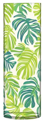 Green Monstera Deliciosa Plastic Vases for Centerpieces 11.8 x 3.9 Inch Modern Small Vases for Flowers Home Kitchen Table Centerpieces Decor