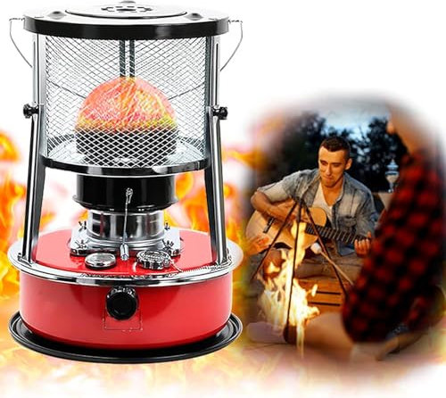 Gmpeccable Paraffinheizung, tragbarer Kerosin-Heizofen, Innenheizung, Herd, Campingkocher, 360° Surround-Heizung, Kerosin-Herd, 5,2 l Kerosin-Ofenheizung, geeignet für drinnen und draußen