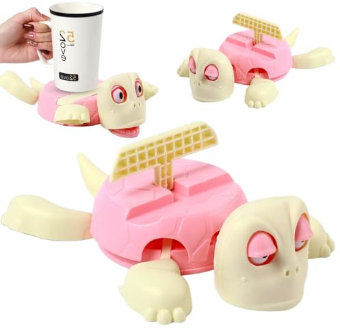 Lustiger Schildkröte Untersetzer, Tier Themen Untersetzer Mit Handyhalterung, 3D Gedruckter SchildkröTen Untersetzer, Offene Augenschildkröten Untersetzer, für alle Arten von Tassen