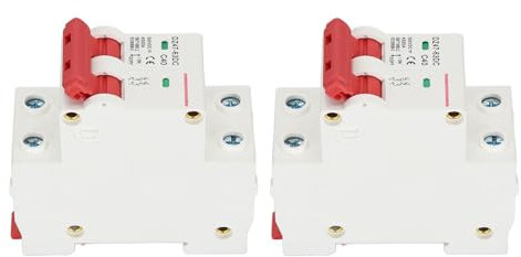 Marhynchus Disjoncteur de Circuit Miniature 2p, 40a DC 500V, Matériau Ignifuge de Flamme, sécurité élevée avec Surcharge ou Protection contre les Courts-circuits pour les Systèmes d'énergie
