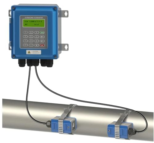 TUF-2000B Digitaler Ultraschall-Wasserdurchflussmesser mit Wandhalterung am TM-1-Wandler DN50mm-700 IP67 Präzise Messwerte(TS-2-HT)