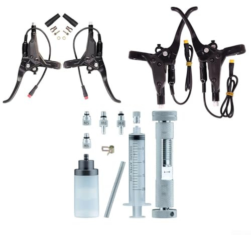 Linnkyfloa Hydraulischer Bremsgriff für E-Bike, 2/3-poliger Power-Off-Bremshebel, kompatibel mit Bafang Hall-Motor, Aluminiumlegierung, Elektrofahrrad-Bremshebel für Mountainbike (2-polig mit 9