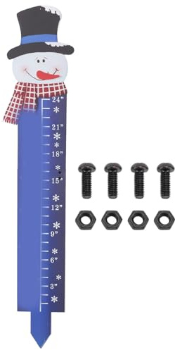 Schneeflocke 24-Zoll-Schnee, Metall Herrscher für Schneefall, Messung im Freien im Freien Winterhof Weihnachtsdekoration