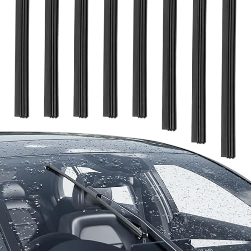 MFUSUL 8 Stück Scheibenwischer Gummi,700mm Wischergummi,Scheibenwischer Gummi Universal,Ersatz Scheibenwischergummi Ersatzgummi für die Meisten Autos,Schwarze