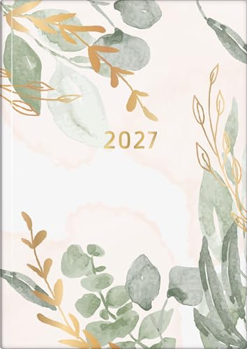 rido/idé Buchkalender Premium Young Line 2027 „Bloom“ | A5, Papier: 2 Seiten = 1 Woche