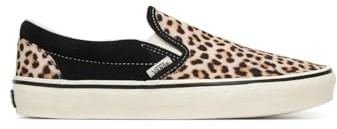 Vans Klassische Slip-On-Sneaker für Damen, Leopard, Größe 35