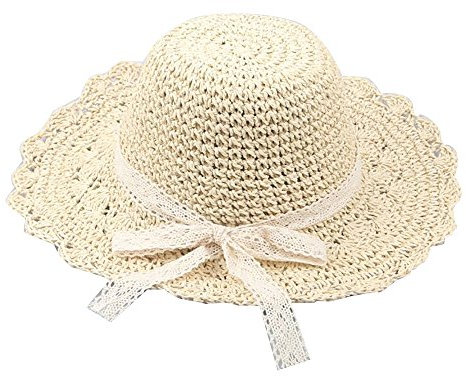 Chapeaux Fedora De Paille avec Ornement De Ruban Élégance Et Moderne De Été pour Femme (Ivoire)