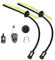 HURI 2x Universal Benzinfilter kit Benzinschlauch Dichtung Zündkerze für Freischneider Trimmer Mower Motorsense Heckenschere Hochentaster