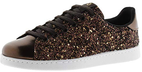 Victoria 112558-WOMEN Basket Basse Tenis Paillettes & DÉTAILS MÉTALLISÉS Plateau Femme Bronce 37