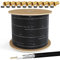 HB-DIGITAL 500m SAT Koaxial Kabel 135dB 8K 4K UHD 4-Fach geschirmt für DVB-S / S2 DVB-C / C2 DVB-T / T2 DAB+ Radio + inkl. 10x vergoldete F-Stecker BK Anlagen - Stahl/Kupfer Innenleiter - Schwarz