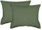 jilda-tex 2er Pack Zierkissenhülle Stone-Washed Renforce Lissabon 100% Bio-Baumwolle Knitterlook Stehsaum Bügelfrei Uni Leinen-Optik Bügelfrei GOTS Made in Green (Salbeigrün, 2X 45 x 45 cm)