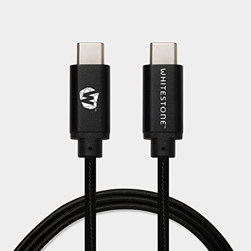Whitestone Metal housing Braided USB C to C Charger Cable Compatible With iPhone AIR, 17 ProMax, 16, 15, Samsung Galaxy S26 Ultra, S25, S24, S23, Pixel, iPad Pro, MacBook Pro and more-[1.8M/6ft]