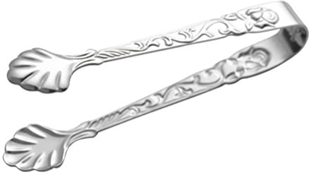 Pinza Per Cubetti Di Ghiaccio in Acciaio Inossidabile Pinzette Da Ghiaccio Pinza Per Antipasti in Acciaio Inossidabile Pinza Da Zucchero Vintage Insalata Cibo Piccole Pinze Argento