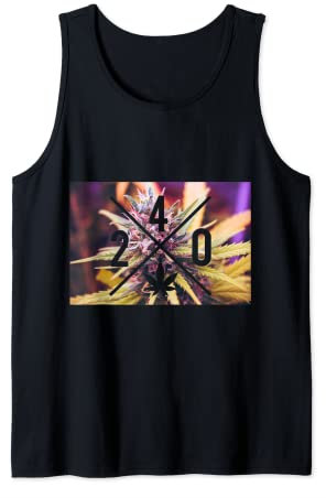 Cannabis 420 Kiffer Weed Gras Design Grafik Marihuana Pot Tank Top